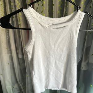 Cropped White Tank